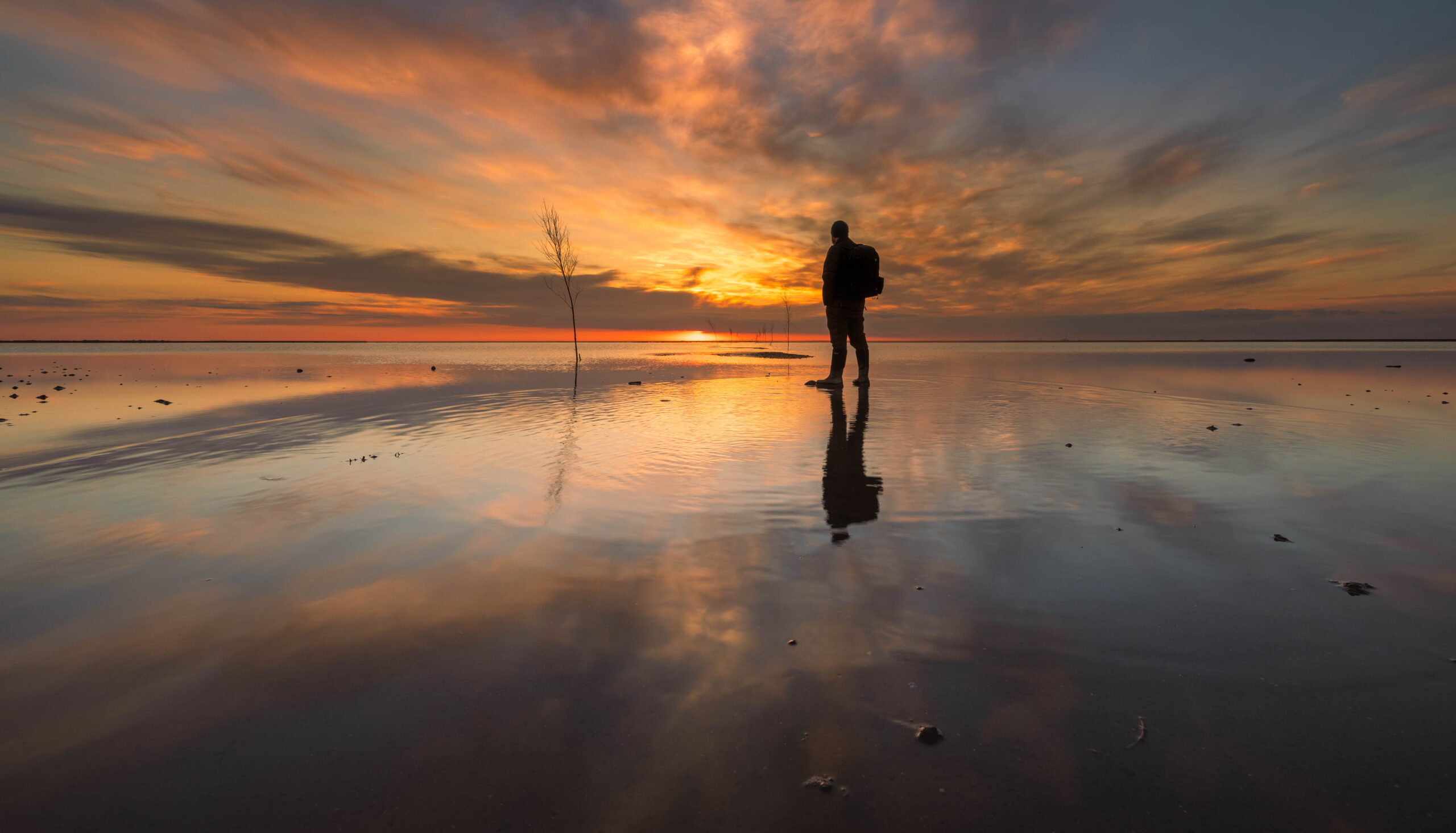 Solnedgang over Vadehavet – foto: Lars Roed